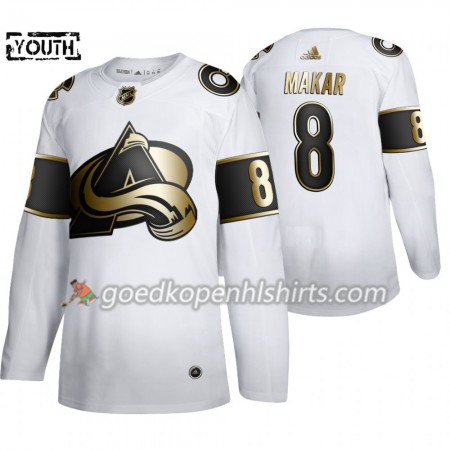 Colorado Avalanche Cale Makar 8 Adidas 2019-2020 Golden Edition Wit Authentic Shirt - Kinderen